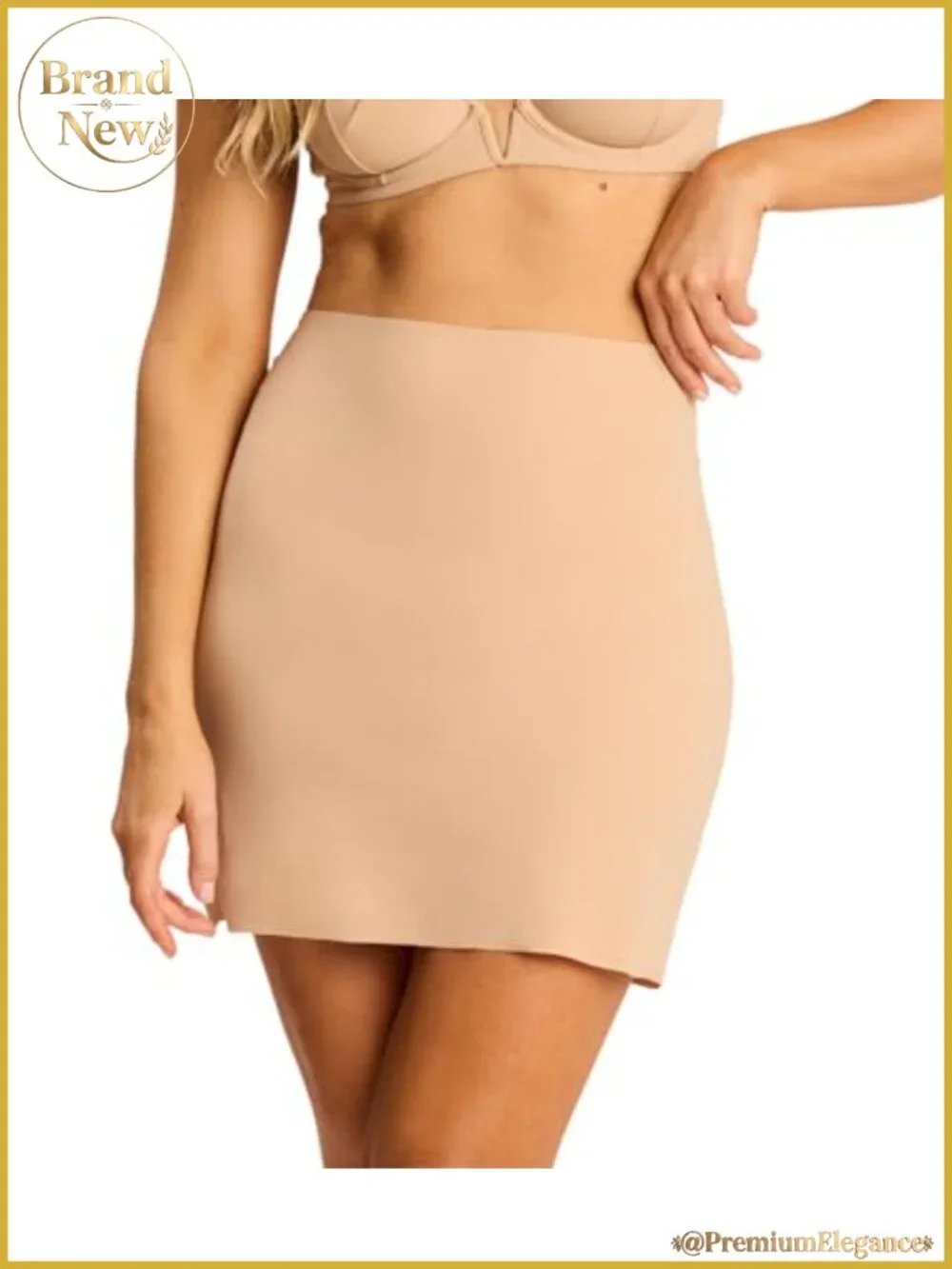Luxury Microfiber Seamless Half Slip, Weighted Hem, High-Waist, Smooth Under